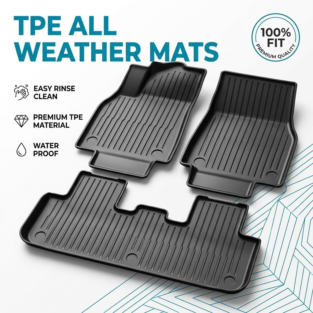 Surgz™ All-Weather Floor Mats for Tesla Model 3 Highland (2024–2026)