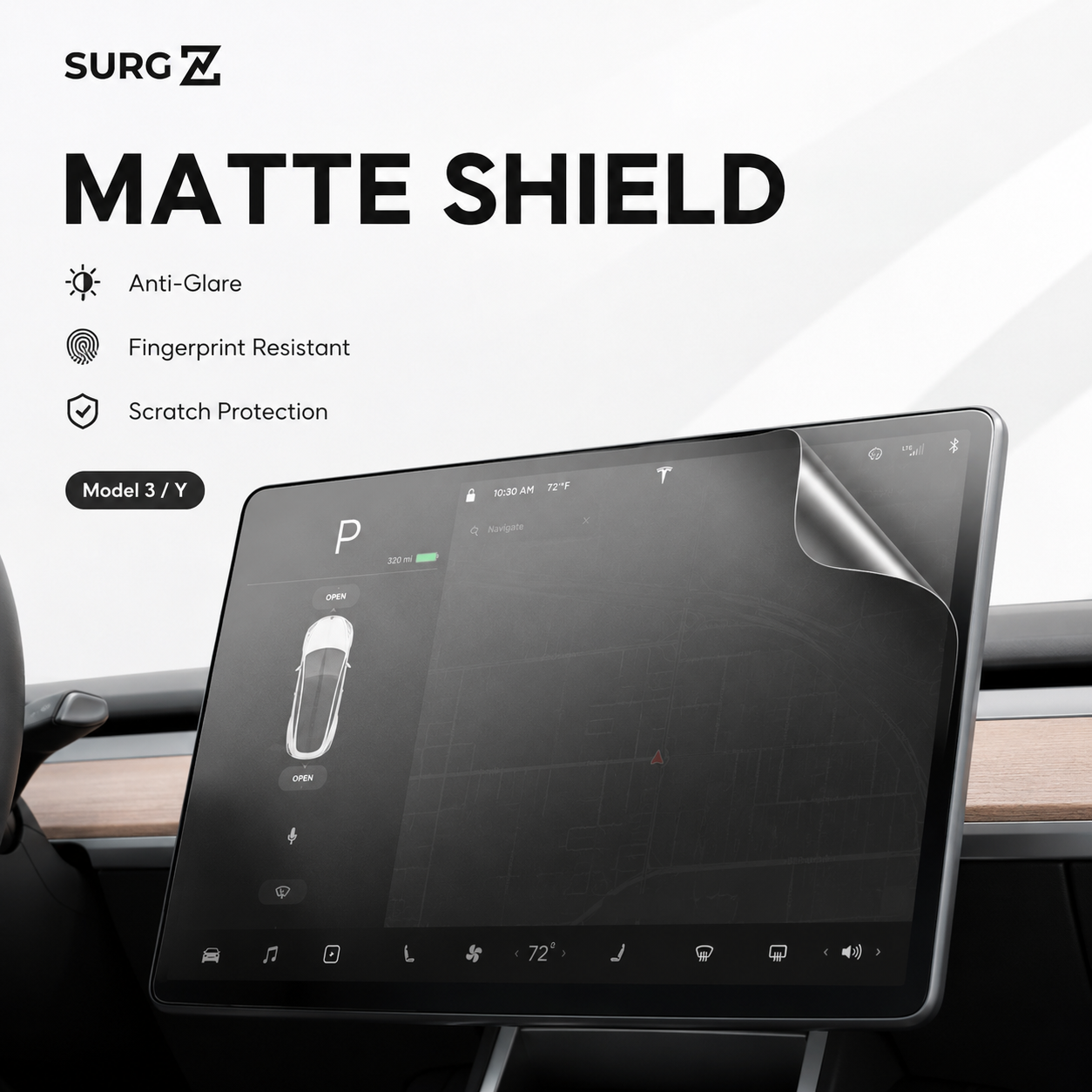Tesla Matte Screen Protector for Model 3 & Model Y